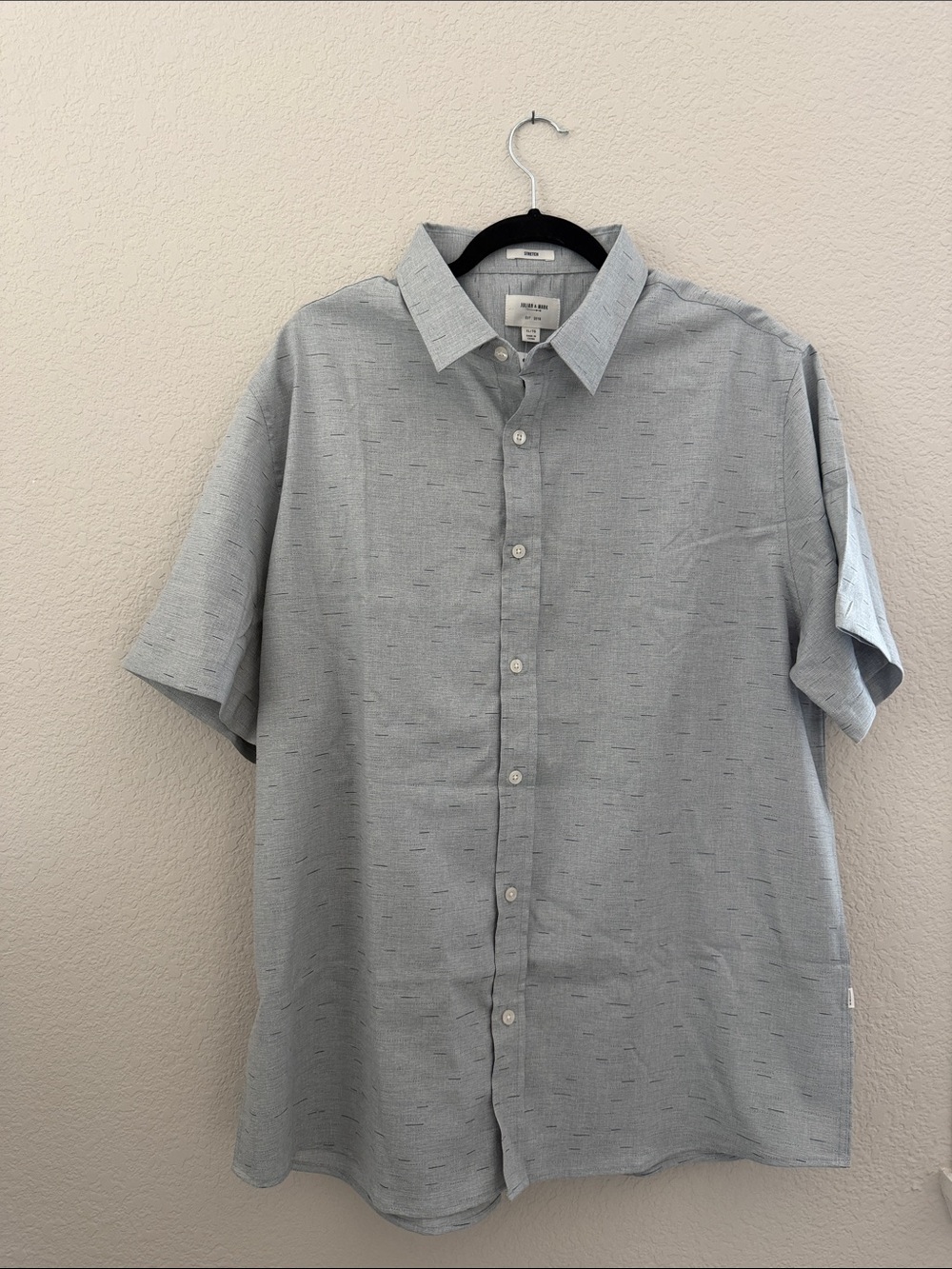Julian & Mark Men's Short-Sleeve Button-Up Shirt - Light Gray